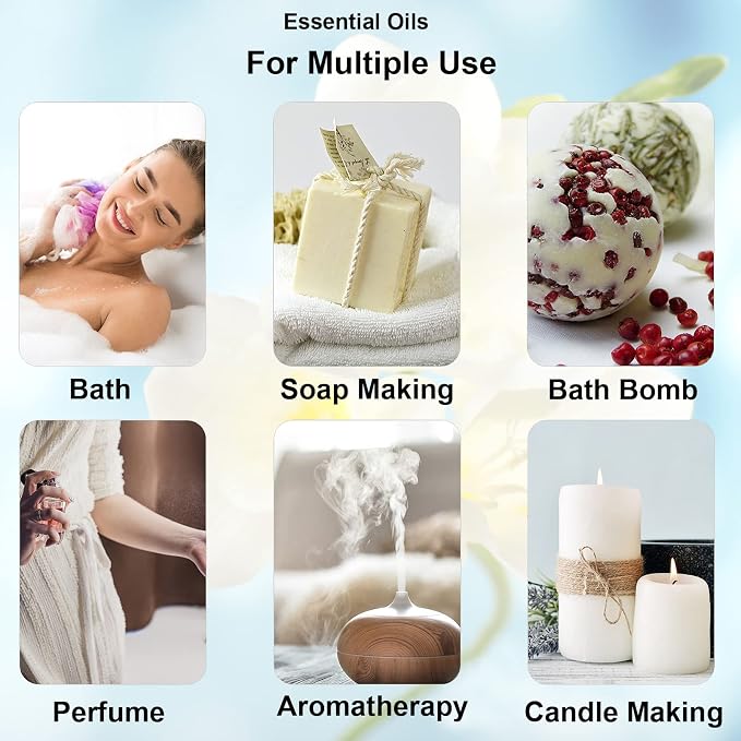 Pure Freesia Essential Oil for Diffuser & Aromatherapy 0.33Fl Oz | Fresh floral scent, uplifting & calming. For diffuser, DIY crafts, bath. candles, soap, perfume. No additives