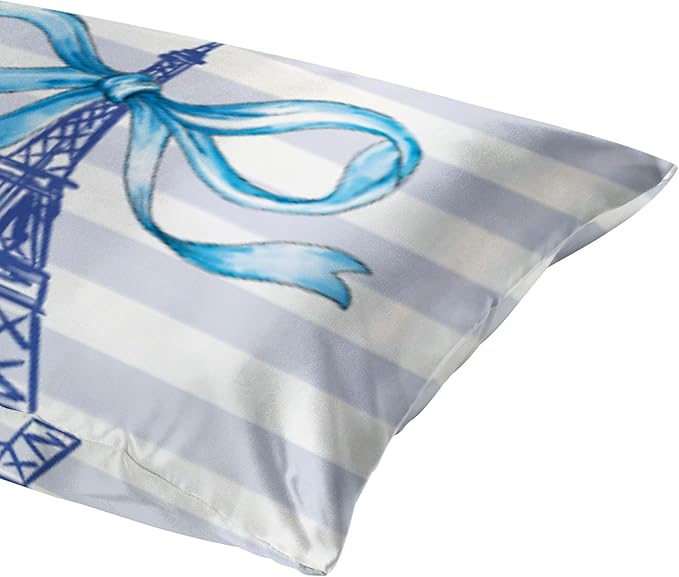 Jay Franco Kids Satin Pillowcase – Pillow Cover ONLY – 20 x 30 Inch Standard Size Super Soft & Comfort Bedding, Official Licensed Product, White - Emily in Paris