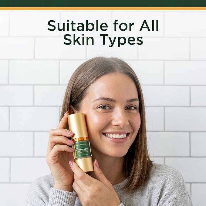 Tree of Life Beauty Anti-Aging Eye Treatment Gel Cream to Hydrate Dark Circles and Reduce Puffiness, Bags and Wrinkles, Luxe Eyebright Gel with Amino Acids