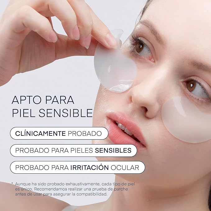 Under Eye Patches for Dark Circles & Puffiness – 60 Korean Hydrogel Masks with Caffeine, Hyaluronic Acid, Niacinamide – Vegan, Fragrance-Free, Cooling Eye Treatment for Bags & Fine Lines