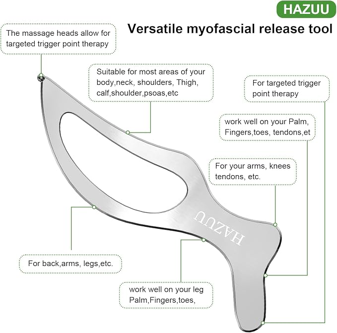 Stainless Steel Guasha Scraping Massage Tool for Soft Tissue Therapy, Ideal for Back, Legs, Arms, Neck, Shoulder Relief (Bird Shape)