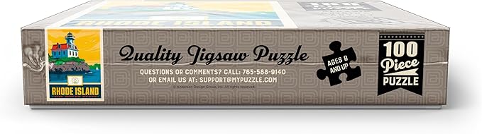 MyPuzzle Rhode Island: The Ocean State - Premium 100 Piece Jigsaw Puzzle for Adults