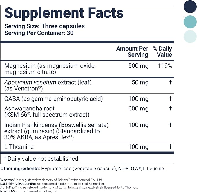 Zenful Sleep 6-in-1 Natural Sleep Aid for Adults Without Melatonin | Deep Sleep Supplement with Ashwagandha KSM-66® and Venetron® | Supports Cortisol Balance & Mood | 90 Capsules