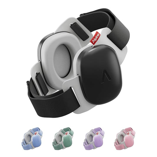 Alpine Muffy Baby Comfort - Protects Hearing for Babies and Toddlers - CE & ANSI Certified - Headband for Safe fit & Comfort - Adjustable for Ages 3-48 Months - 24dB Sound Reduction, Black