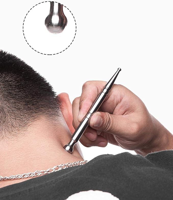 FeelFree Sport Acupuncture Pen-TMJ Massager Deep Tissue Massage Tool-Trigger Point Massage Relief Pain Therapy Tools Full Body Relaxing Trigger Self-Massage Acupressure Bar (A)