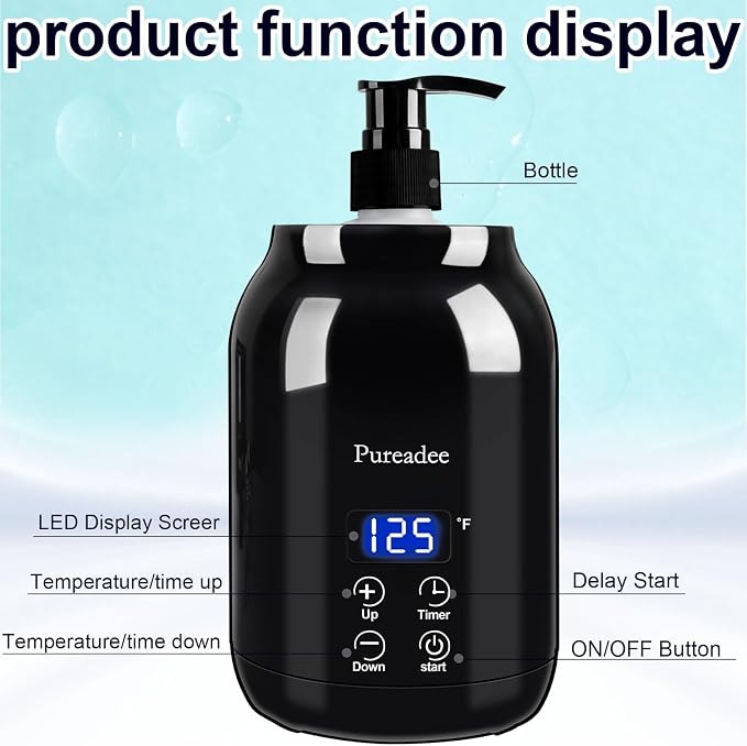 Massage Oil Warmer, Massage Oil Warmer for Massage Therapy, Oil Warmer for Massage for Salon, Barber Shops, Home, with Two Oil Bottle Dispenser