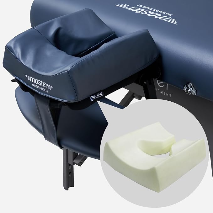 Master Massage 31" Montclair Pro Portable Massage Table Package, Memory Foam Cushioning, Reiki Panels, Shiatsu Cable Release- Tattoo Table, Spa Bed, Facial Bed