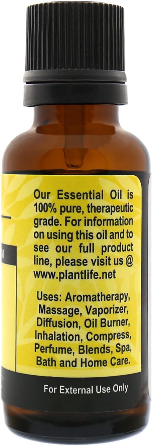 Plantlife Lemon Aromatherapy Essential Oil - Straight from The Plant 100% Pure Therapeutic Grade - No Additives or Fillers - 30 ml