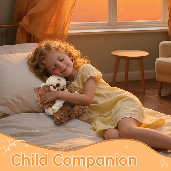 Hugging Teddy Bears, Two Hugging Teddy Bears Stuffed Animals for Couple Girlfriend Girls Kids with Paw Hook and Loop, Soft Plush Toys Companion Gifts for Valentines Birthday Christmas Room Home Decor