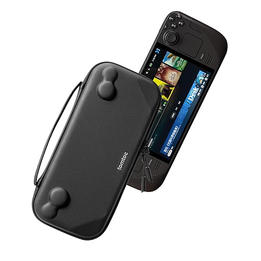 tomtoc Carrying Case Compatible with Steam Deck/OLED, Protective case, Hard Portable Travel Carrying bag for Steam Deck Console, Shockproof, Travel friendly, Black