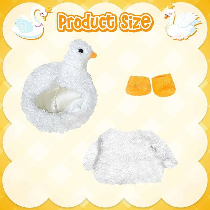 Clothes Fit for 17CM Doll, Fashion Doll Clothes Outfit Set Cute Theme Designer Toys Dress Accessories for Collector Fans Display (Cygnet)
