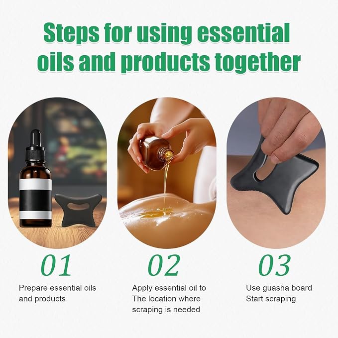 Body Gua Sha Tool Large Natural Bian Stone Handle Guasha Scraping, Muscle Scraper Tool for Soft Tissue, Manual Anti-Cellulite Sculpting Board for Muscle Release, Body Contouring (7.3 inch)