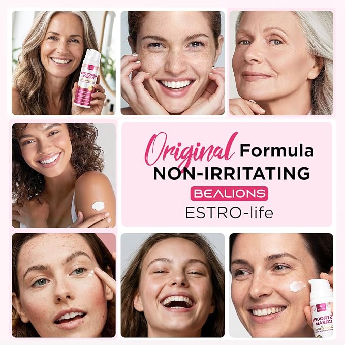 Bealions Estrogen Cream For Women Menopause Relief: Natural Phyto-estrogens Cream for Mature Skin - Hormone Balance & Skin Firmness - Gifts for Wife Mom Grandma