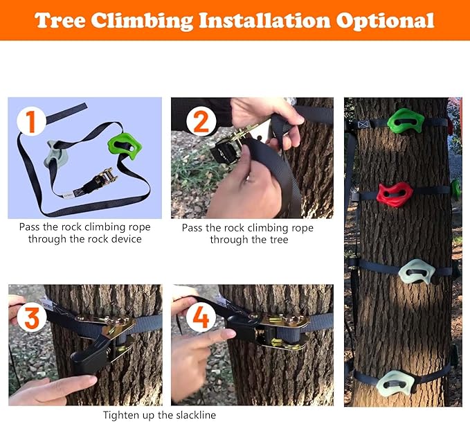 16pcs Climbing Rocks for Kids, Zip line Accessories, Non-Slip Tree Rock Climbing Holds for DIY Indoor and Outdoor Adventure Play, Weatherproof Heavy Duty ABS Plastic & Easy Install Hardware