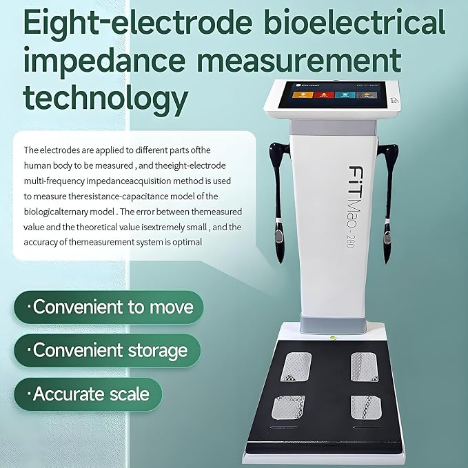 Body Composition Analyzer, Smart Body Analyzer Scale, in Body Scale with Body Fat Analysis, Professional Bioimpedance Biochemical Full Body Fat Protein Analyzer