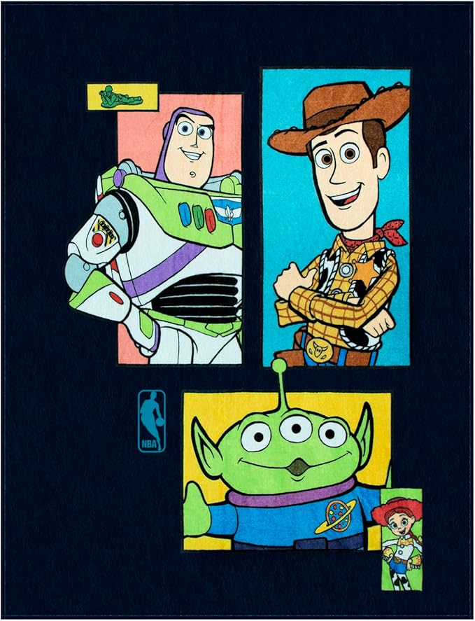 Northwest Disney Toy Story Plush Throw Blanket, 46" x 60" Pixar Silk Touch Soft Fleece Blanket for Kids & Adults, Officially Licensed