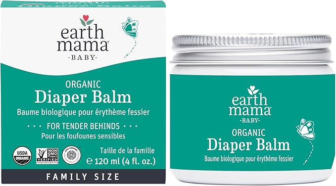 Earth Mama Organic Diaper Balm - 4 fl oz - Diaper Cream for Baby - Safe for Sensitive Skin - Baby Essentials