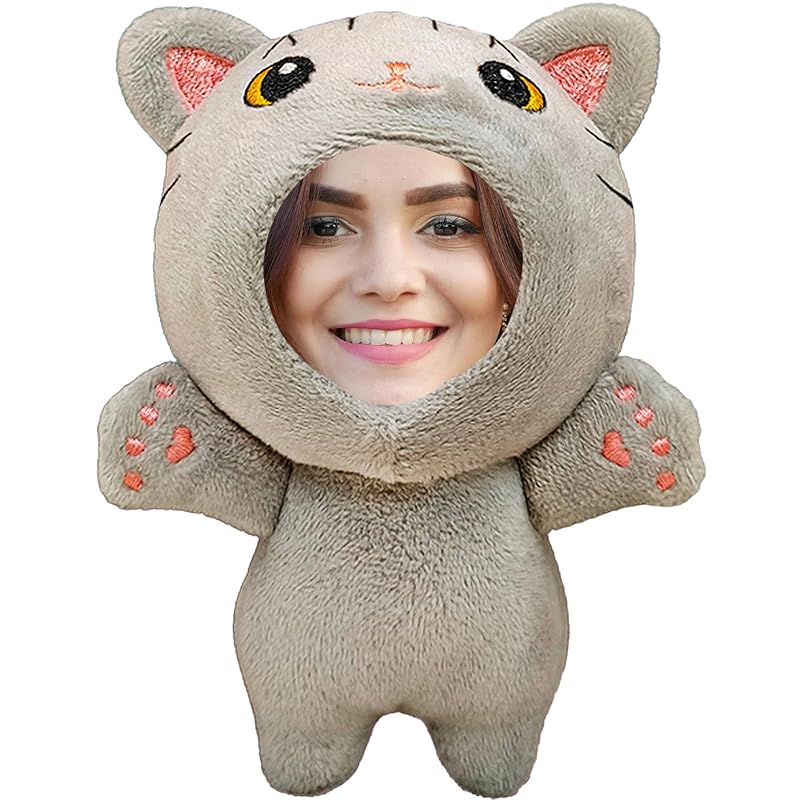 Personalized small animal Stuffed Animal Key Chain – Customizable small animal Plush Toy, Gift with Your Face Photo!