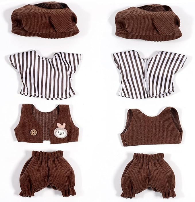 AICase for 17cm Doll Clothes/Outfit,Clothing Set for 17cm Doll,3 Piece Set Hat Clothing,Boys and Girls Stylish Adorable Clothes Accessories_08