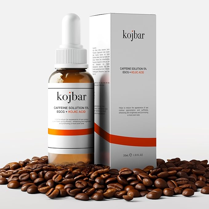 Caffeine Solution 5% + EGCG & Kojic Acid Eye Serum – Energizing Eye Treatment for Puffiness & Dark Circles, 1.01 fl oz