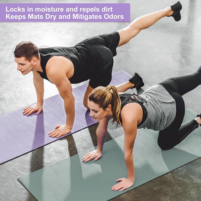 3 mm Thin Yoga Mats Bulk, Lightweight PVC Exercise Mats Non Slip Workout Fitness Pads for Yoga Pilates Stretching Classes Gym Home Studio, Easy to Clean