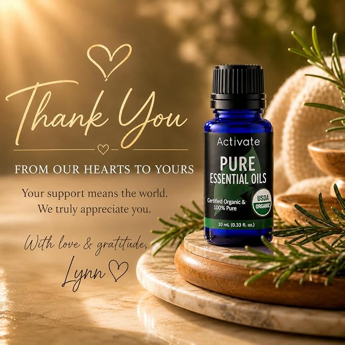 Activate USDA Organic Peppermint Essential Oil, 100% Pure Steam Distilled Mentha Arvensis, Premium Aromatherapy Oil for Diffusers, Massage, DIY Soap, Candles, Bath & Home Fragrance, 10 mL