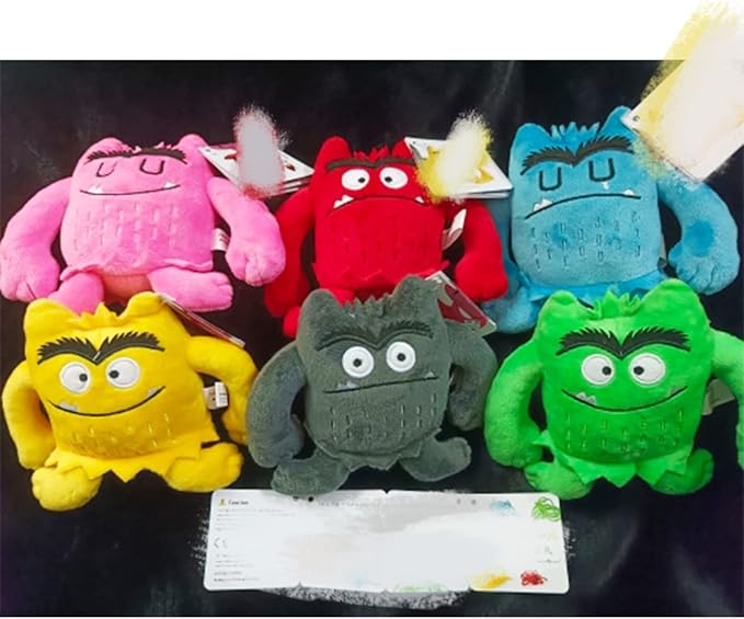 Color Monster Plush Toys, 5.9in Emotional Monster Plush Figure Education Toys (1 Set)