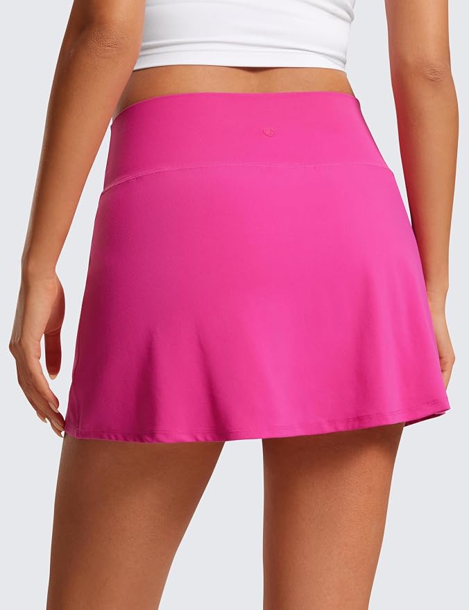 CRZ YOGA Butterluxe High Waisted Tennis Skirts | Built-in Shorts with Pockets, Extremely Soft, Casual, A Line, Stretchy, Mini, Skort for Women