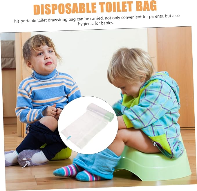 FOMIYES 5rolls Portable Potty and Girls Urinal Bag for Boys Camping Travel Disposable Cleaning