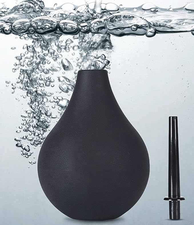 Anal Douche Enema Bulb Vaginal Douche Enema Cleaner for Women’s or Man’s Health -for Water or Coffee Colon Cleansing, Detox and Constipation (Black, 7.4Ounce)…