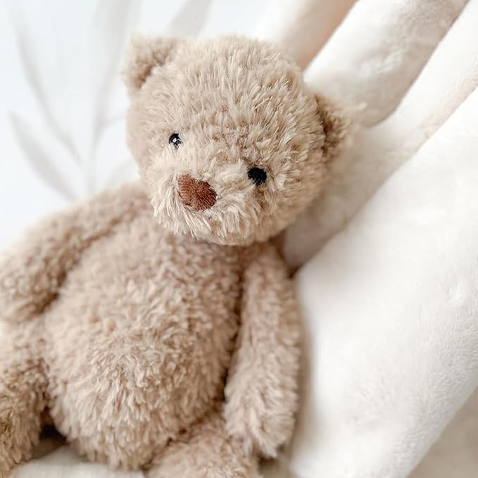 MON AMI Marshmallow The Bear Stuffed Animal – 12”, Teddy Bear Plush for Baby Shower, Cute Plushies for Kids of All Ages