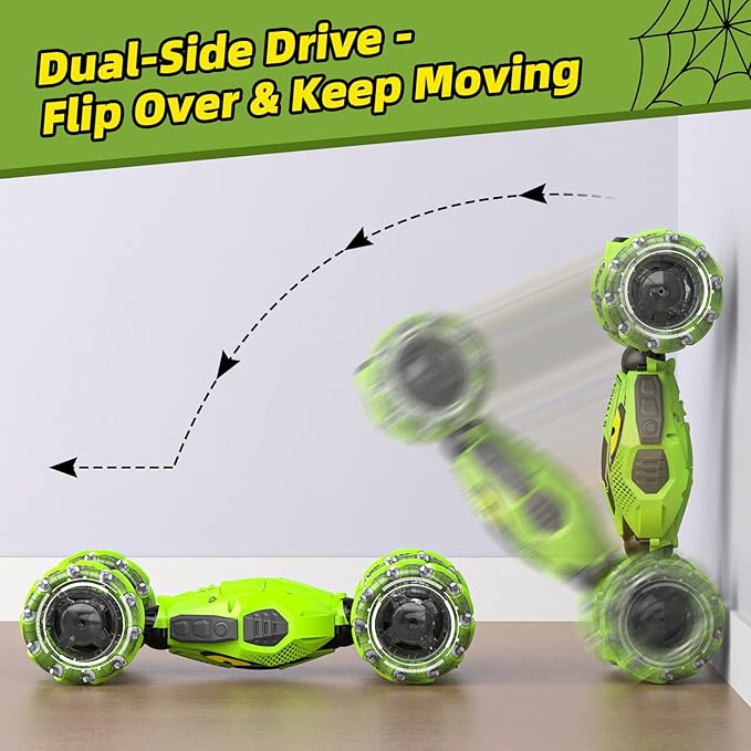 Unique 4WD High Speed RC Cars, Gesture Sensing Remote Control Cars for Boys 8-12, Double‑Sided Driving RC Drift Car, 360° Rotating Stunt Car Toys, Outdoor Toys for Kids Ages 6 7 8 9 10 11 12 Year Old