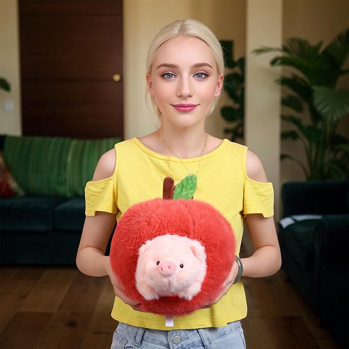Lovely Pig Stuffed Animal Plush Pillow 9.8Inch Funny Detachable Pig Toy Soft Plushie Pillow Cute Animal Ornaments Party Decor Birthday Gift for Boys and Girls