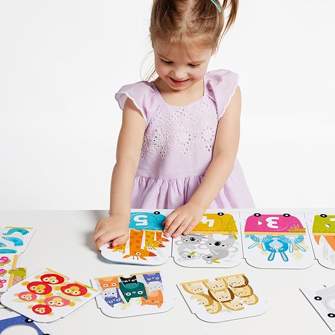 Banana Panda Make-a-Match Number Train Floor Puzzle - Learn Numbers 1-10 and Colors with 30 Large Pieces and a Guide for Parents with Early Learning Activities and Games, for Kids Ages 3-5 Years
