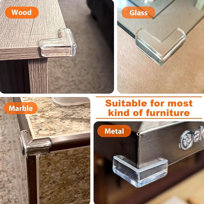 Corner Guards, (28 Pack) Corner Protectors Baby Proof Corners and Edges Furniture Table Protectors Corner Covers Baby Safety Bumpers Cushion, Baby Proofing, Clear