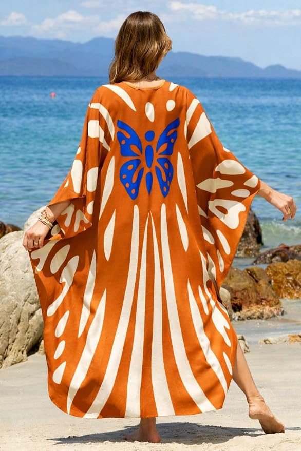 Mumu Dresses for Women Plus Size, Bohemian Kaftan Beach Cover Up Long Maxi Nightgown Soft Loungewear