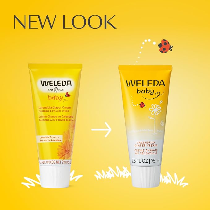 Weleda Baby Calendula Diaper Cream, 2.8 Fluid Ounce, Plant Rich Protection with Calendula, Chamomile, Sweet Almond Oil, Lanolin and Zinc Oxide