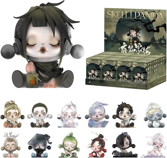 POP MART SKULLPANDA The Ink Plum Blossom Series Figures, 12PCs SKULLPANDA Blind Box Figures, Random Design Action Figures Collectible Toys Home Decorations, Holiday Birthday Gifts, Whole Set