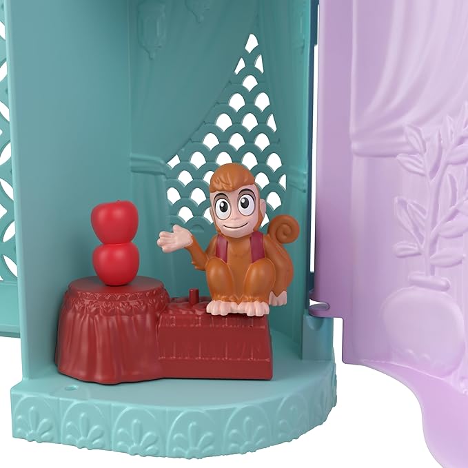 Mattel Disney Toys, Storytime Stackers Jasmine's Palace, Stackable Doll House with Small Doll, 2 Friends & 8 Pieces, Inspired by Disney's Aladdin Movie