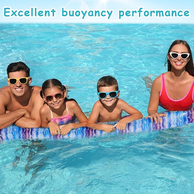 Inflatable Swimming Pool Noodle, 2 Pack Soft Fabric Quick Drying Covered Large Pool Floats Noodles, Premium Buoyancy Swim PoolFloats with Portable Storage Bag for Pool Party Toy