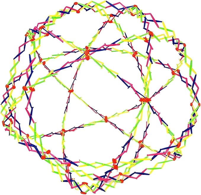Large Rainbow Expandable Ball, Novelty Plastic Toy from 11.8" to 39.4" Expanding Sphere, Breathing Toy Sphere Designed Specifically for Boys and Girls