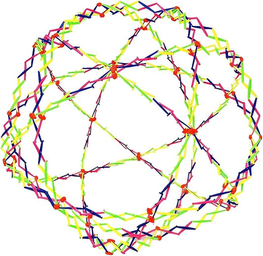Large Rainbow Expandable Ball, Novelty Plastic Toy from 11.8" to 39.4" Expanding Sphere, Breathing Toy Sphere Designed Specifically for Boys and Girls