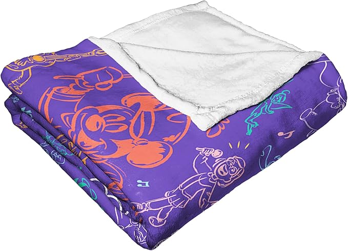 Northwest Disney 100 Silk Touch Throw Blanket, 50" x 60", Make Mine Music