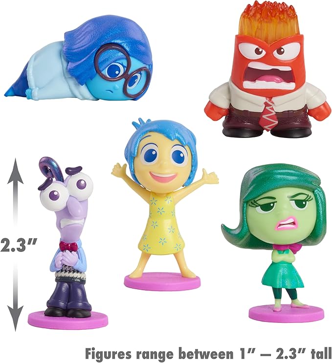 Disney and Pixar Inside Out 2 All the Feels Figure Set, Easter Basket Fillers, Gifts, Presents, Kids Toys for Ages 3 Up by Just Play
