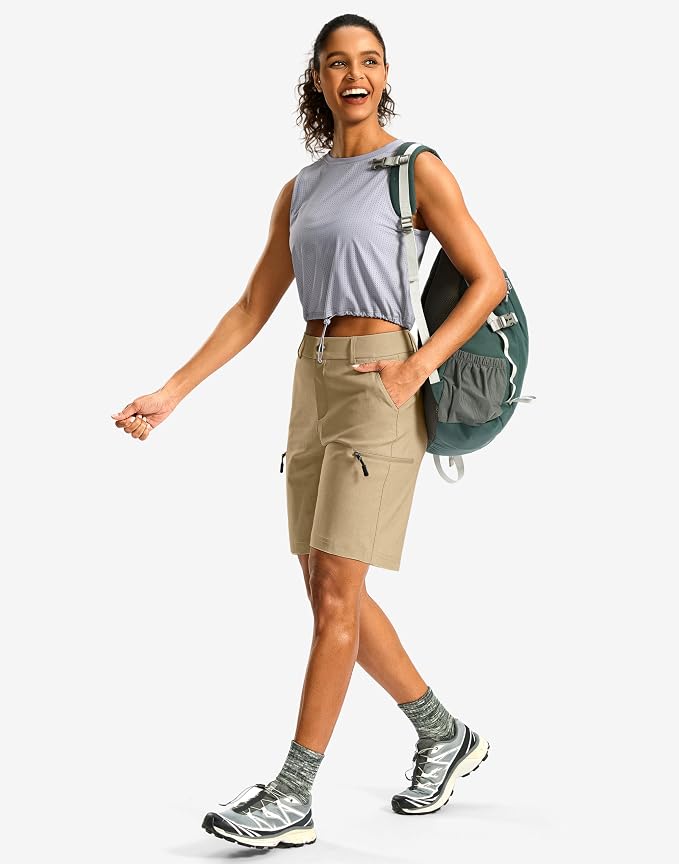 G Gradual Women's 7"/9" Hiking Cargo Shorts Quick Dry Lightweight Golf Outdoor Work Summer Travel Shorts with Pockets