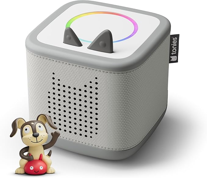 Toniebox 2 Audio Player Starter Set for Kids 1+ with Playtime Puppy - Moon Gray