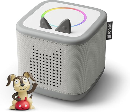 Toniebox 2 Audio Player Starter Set for Kids 1+ with Playtime Puppy - Moon Gray