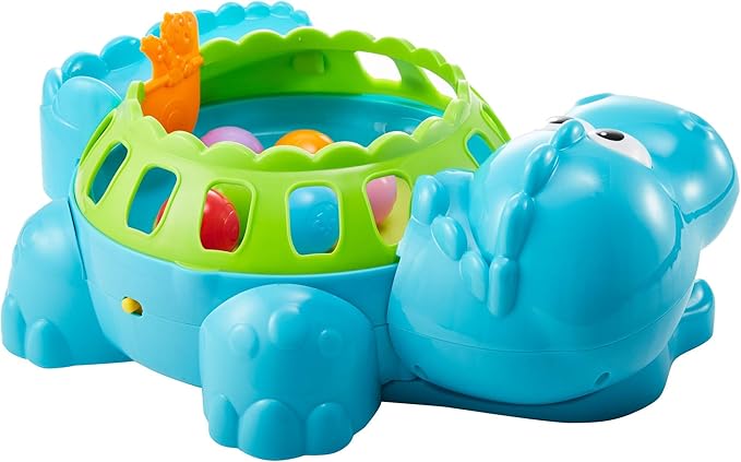 Fisher-Price Baby Crawling Toy, Poppity Pop Musical Dino Ball-Popper with Sounds for Infants Ages 6+ Months, Blue