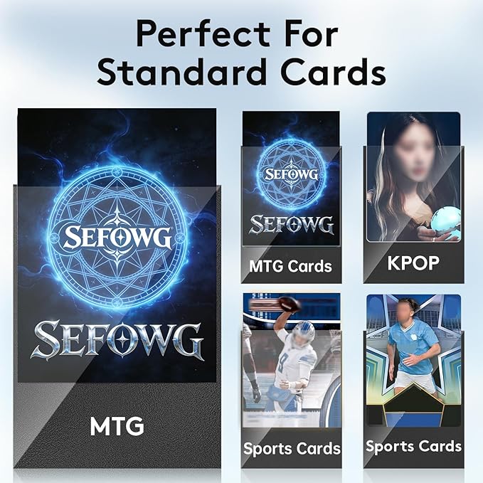 600 Count Black Card Sleeves, Matte Card Sleeves, Standard Magic Cards Sleeve for MTG, TCG, Sturdy Shuffling Deck Protectors for MTG TCG Trading Sports Baseball Game Cards