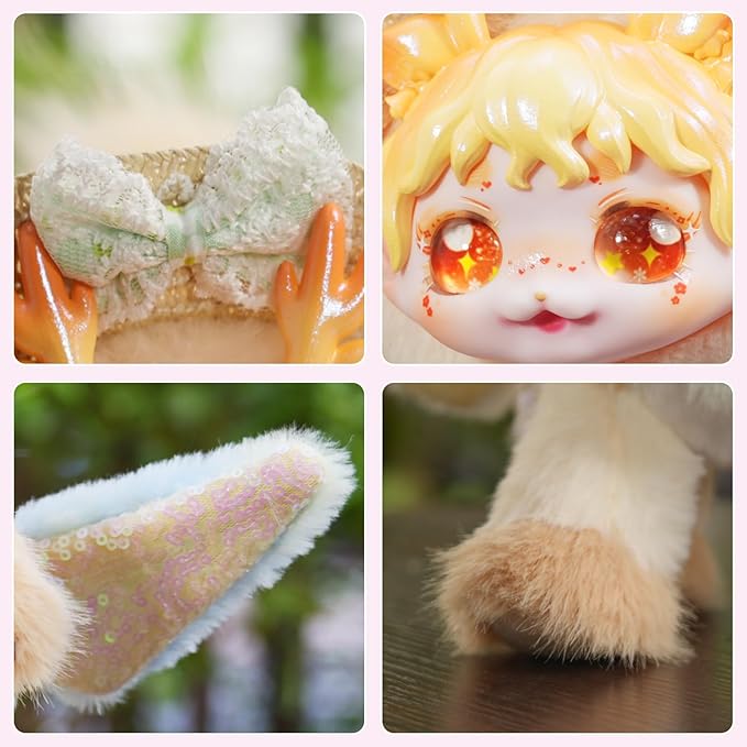 Wizarding Forest Fairy Plush Doll Series, 9 inch Fantasy Collectible Plush Toy with Wings and Tail, Soft Stuffed Animal for Kids, Girls, and Collectors - Flower Bell